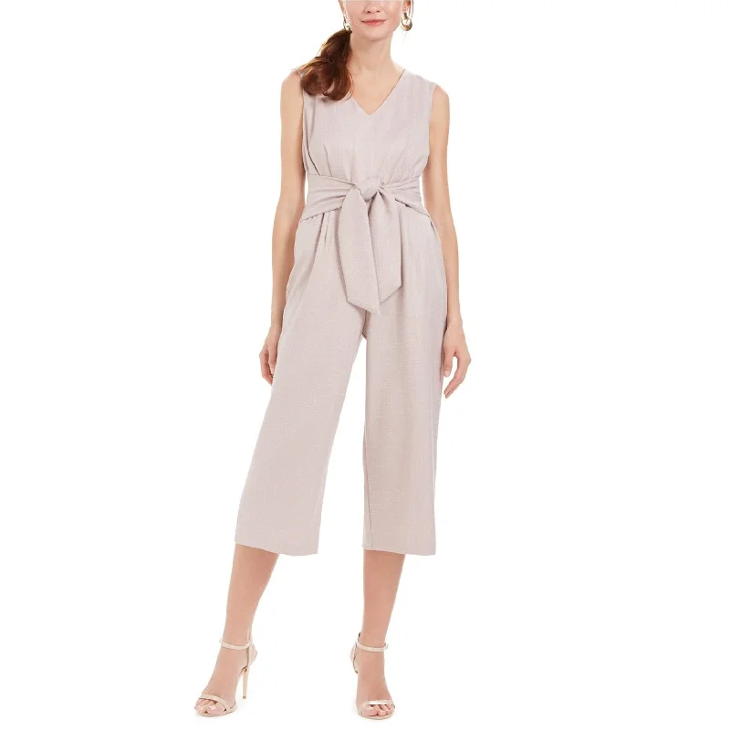 Advanced Design Connected Apparel Womens Tie-Front Jumpsuit, Pink, 16
