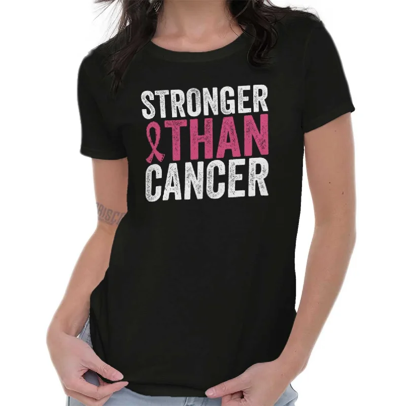 Spring Fashion Stronger Than Cancer Ladies T Shirt