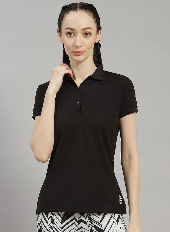 Chic Outfits Women Black Solid T-Shirt