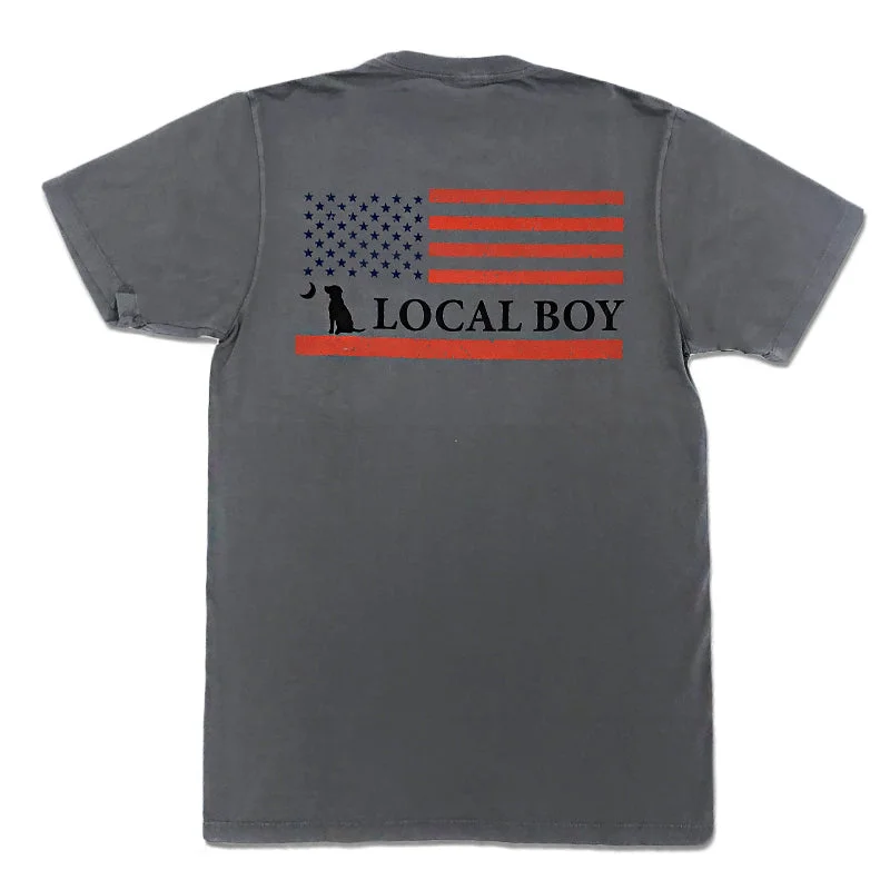Classic Design Local Boy US Flag Short Sleeve T-Shirt