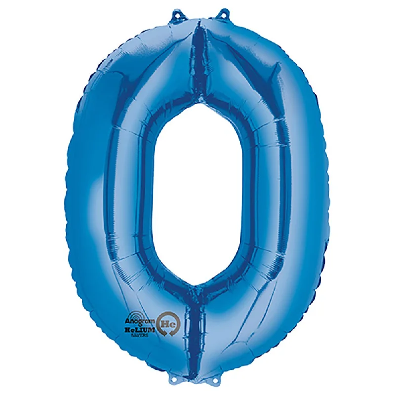 Minimal Style 34 inch NUMBER 0 - ANAGRAM - BLUE