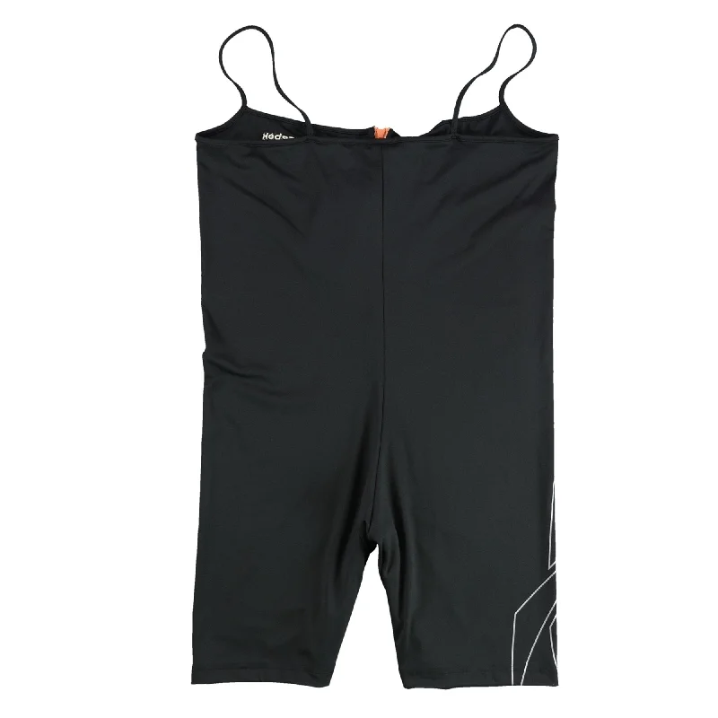 Warm Wear Reebok Womens Classics Leotard Bodysuit Jumpsuit, Black, Large
