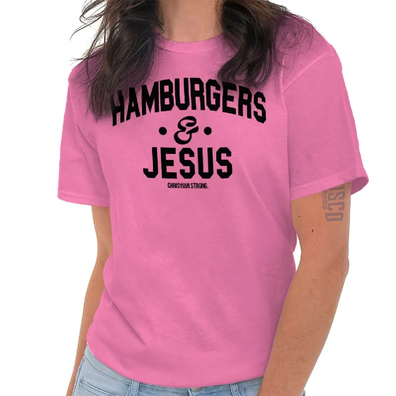 Retro Prints Hamburgers & Jesus T Shirt