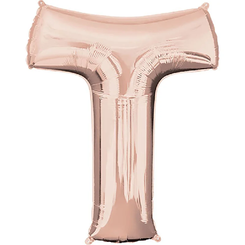Relaxed Chic 34 inch LETTER T - ANAGRAM - ROSE GOLD
