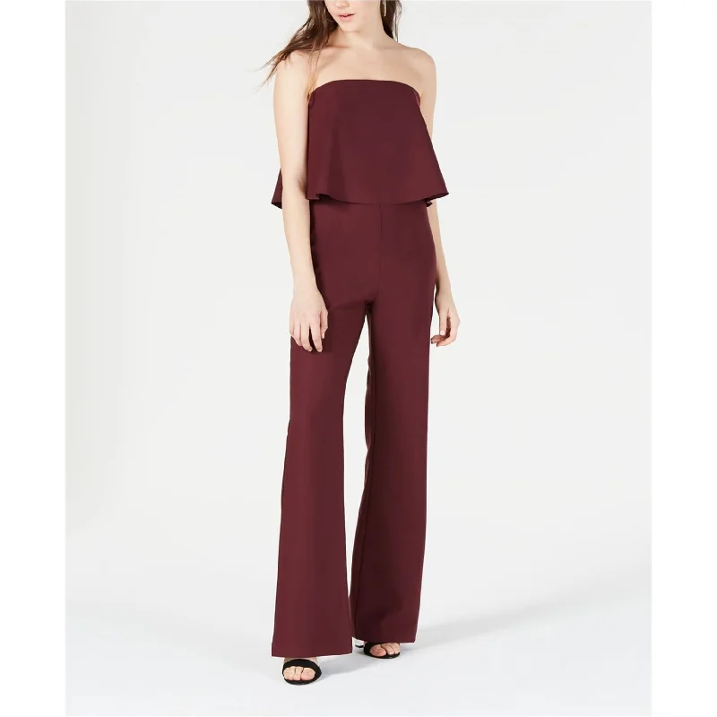 Street Personality Style Lola Grace Womens Popover Jumpsuit, Purple, Small