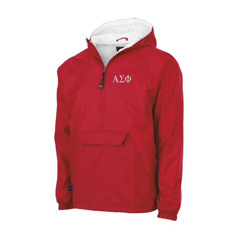 Everyday Style Alpha Sigma Phi Flannel Lined Windbreaker - Letters