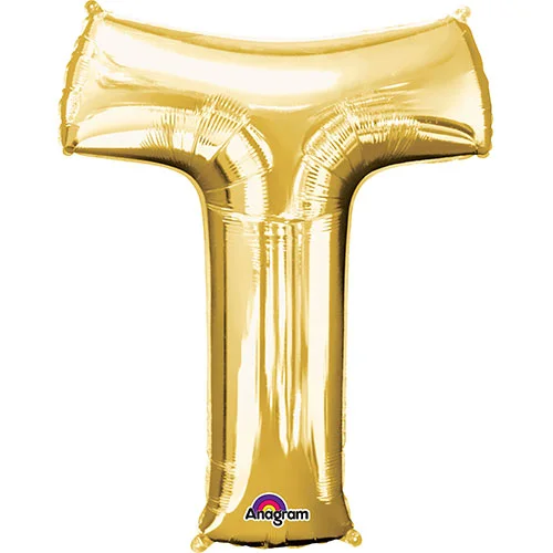 Cozy Outerwear 34 inch LETTER T - ANAGRAM - GOLD