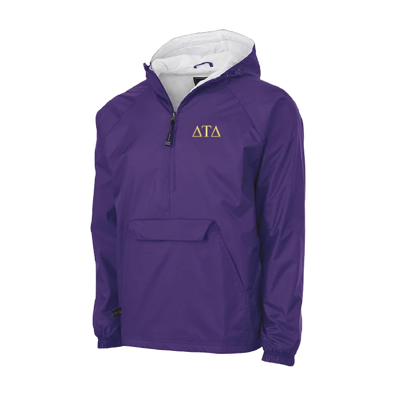Breezy Style Delta Tau Delta Flannel Lined Windbreaker - Letters
