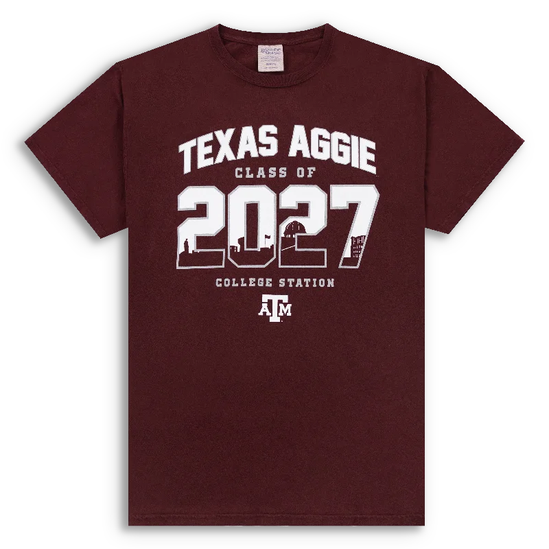 Free and comfortable Texas Aggie Class of 2027 Maroon T-Shirt
