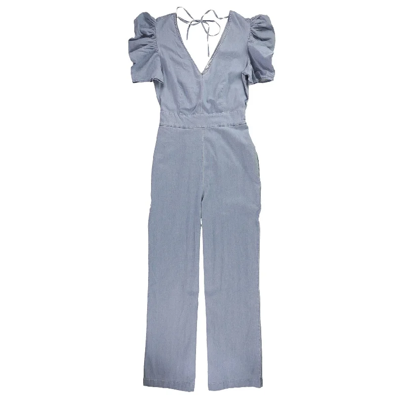 Knowledge And Elegance Bar Iii Womens Denim Jumpsuit