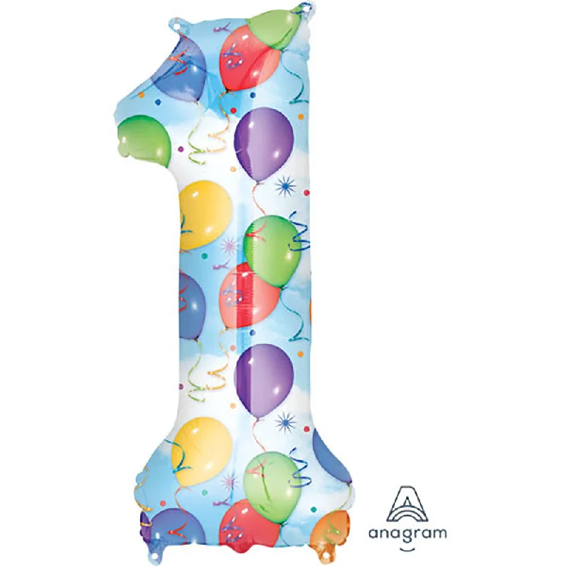 Sports And Leisure 34 inch NUMBER 1 - ANAGRAM - BALLOONS & STREAMERS