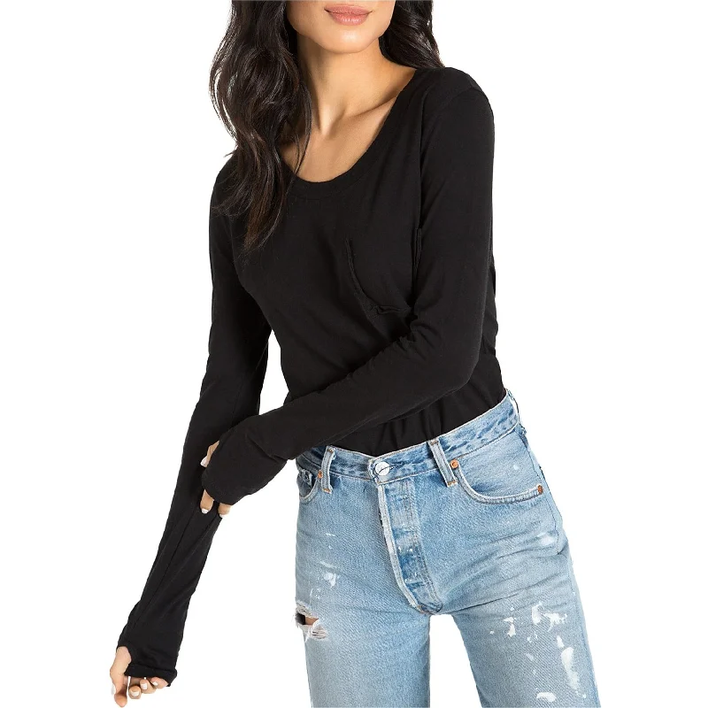 Retro Woolen Jacket n:philanthropy Womens Boot Long-Sleeve Bodysuit Jumpsuit, Black, Large
