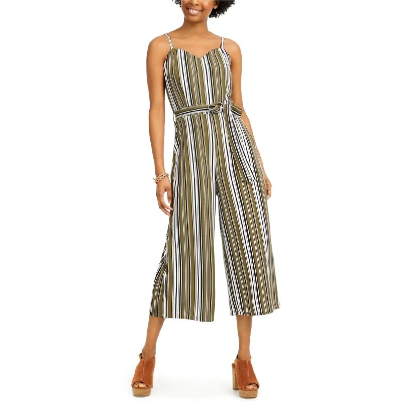 Design Perception Crave Fame Womens Stripe Jumpsuit, Green, Large