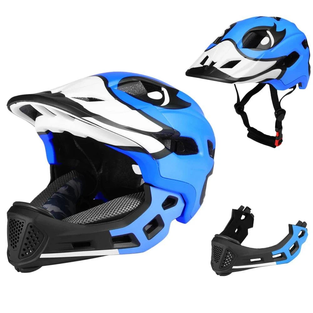 Urban Design Sense Lixada 14 Vents Full Face Helmet Kids Detachable Helmets Cycling Outdoor Sports Safety Helmet for Children Skateboarding Roller