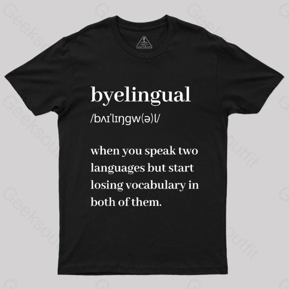 High-quality Fabrics Bilingual Definition Geek T-Shirt