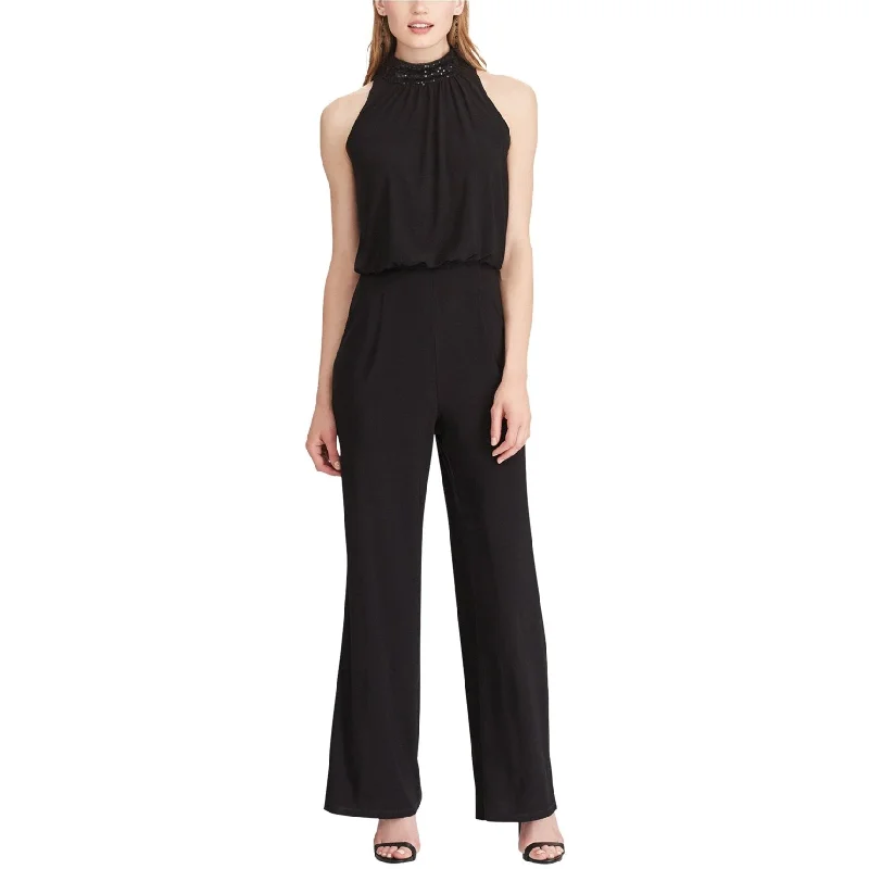 Boutique display American Living Womens Sequin Jumpsuit, Black, 4