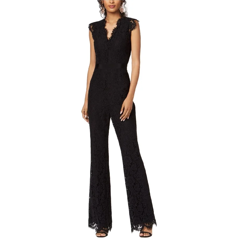 Cozy Layers Rachel Zoe Womens Irys Jumpsuit, Black, 8