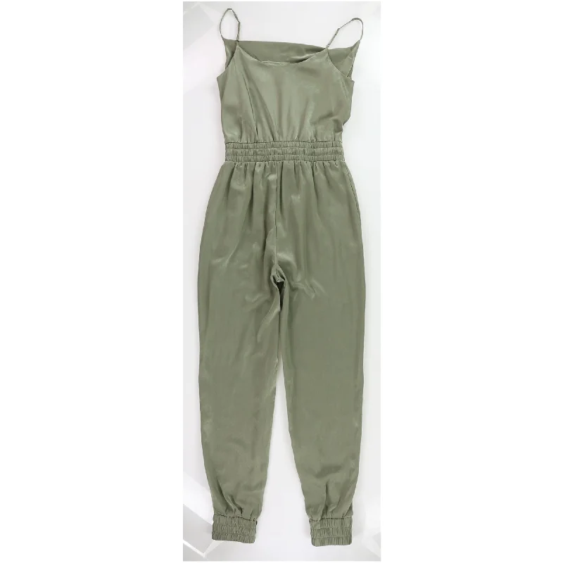 Classic Style Bar Iii Womens Satin Jogger Jumpsuit
