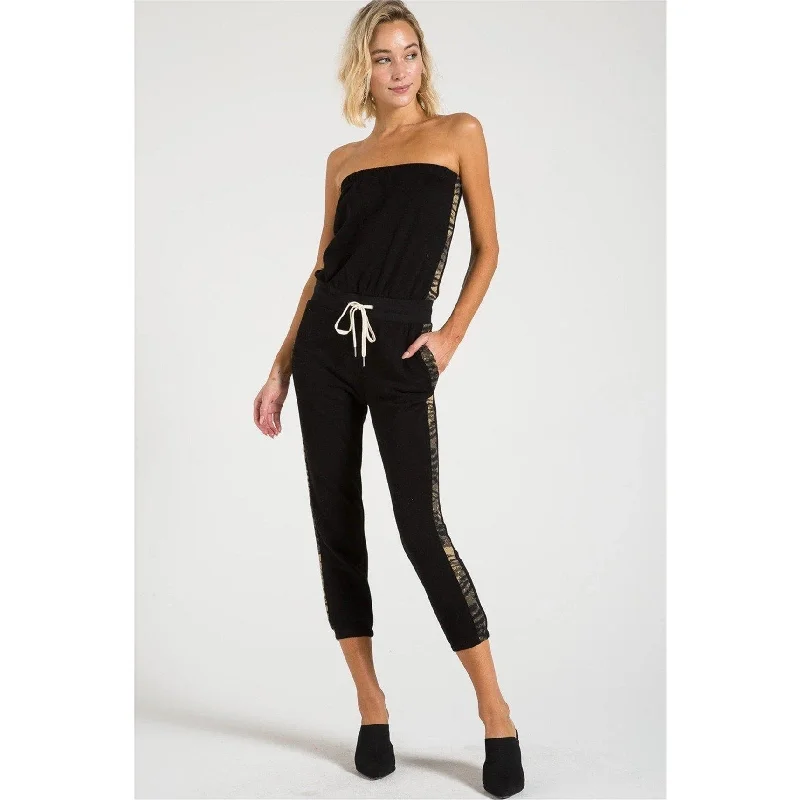 Cozy Sweaters n:philanthropy Womens Drawstring Waist Romper Jumpsuit, Black, Medium