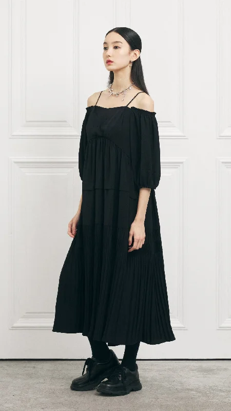 Style Design Pleated Midi Dress