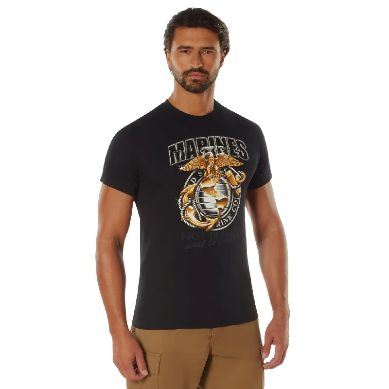 Fresh Wear Marines-Black Ink First To Fight T-Shirt