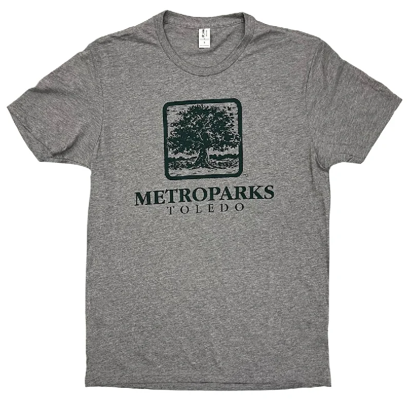Elegant And Charming Metroparks Toledo Vintage Tree Logo Gray Shirt