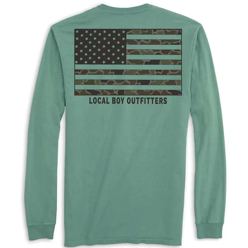Elegant Outline OD Flag Long Sleeve T-Shirt
