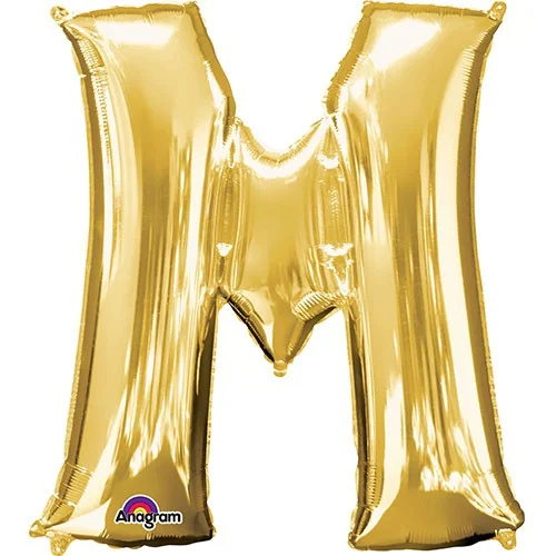 Street Letter Style 34 inch LETTER M - ANAGRAM - GOLD