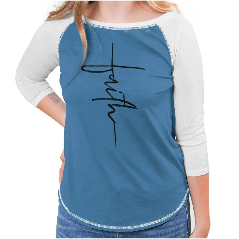 High Street Fashion Faith Fashion Baseball Raglan T