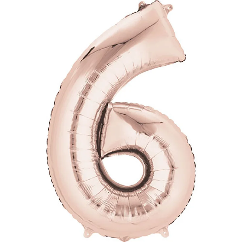 Comfortable Design 34 inch NUMBER 6 - ANAGRAM - ROSE GOLD