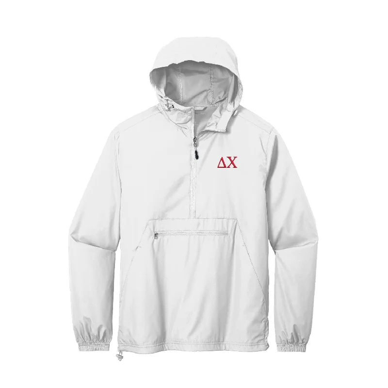Single-shoulder Neck Design Delta Chi Lightweight Windbreaker