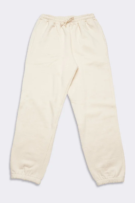 Soft Touch Women's Organic Heavyweight Fleece Sweatpants in Natural