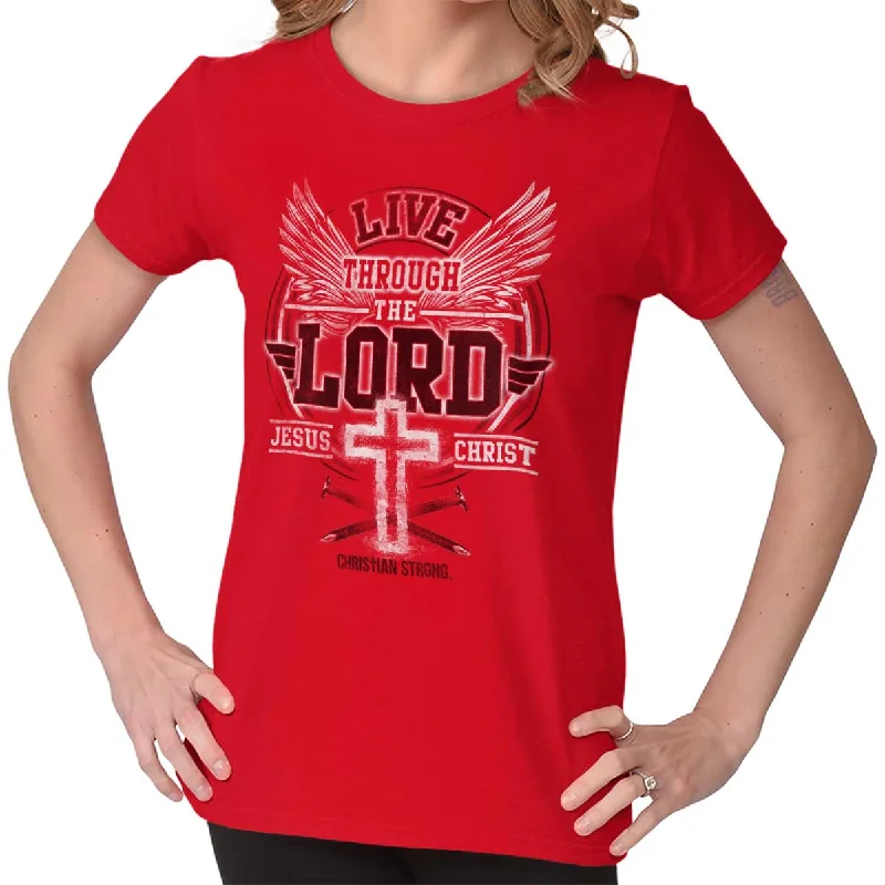 Short Design Through the Lord Ladies T Shirt