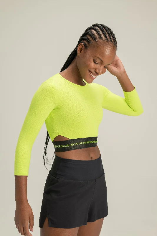 Comfortable Looks Skin Crop Long Sleeve Top