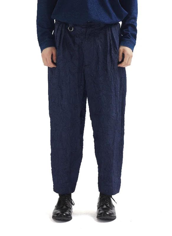 Smart Casuals Crinkle Nylon Pleated Pants