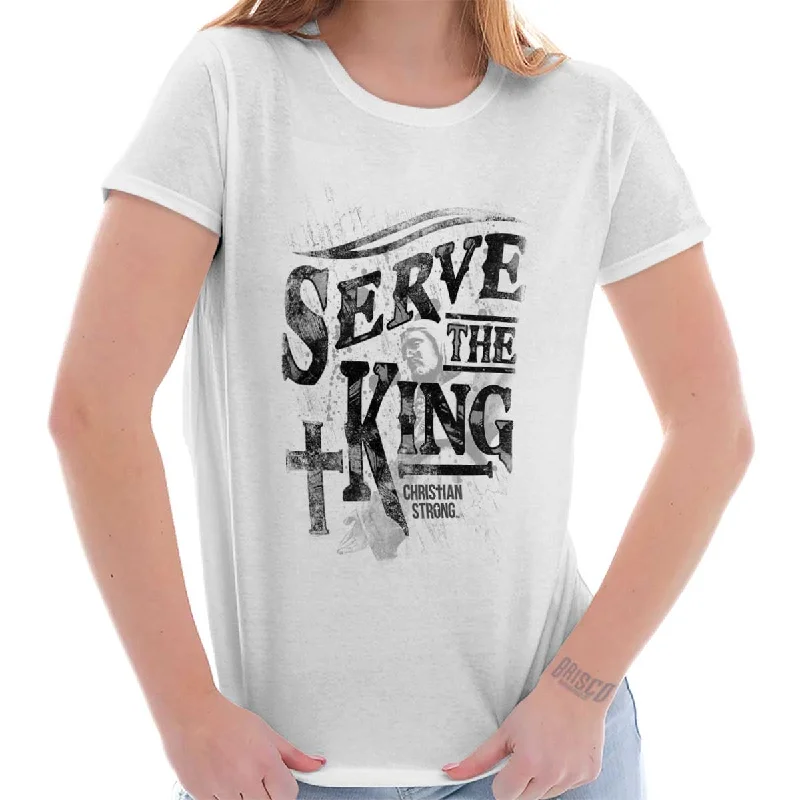 New Autumn And Winter Styles Serve The King Jesus Christ Ladies T-Shirt