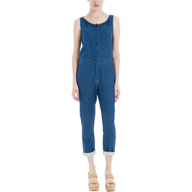 Renaissance Style Max Studio London Womens Denim Jumpsuit, Blue, 8