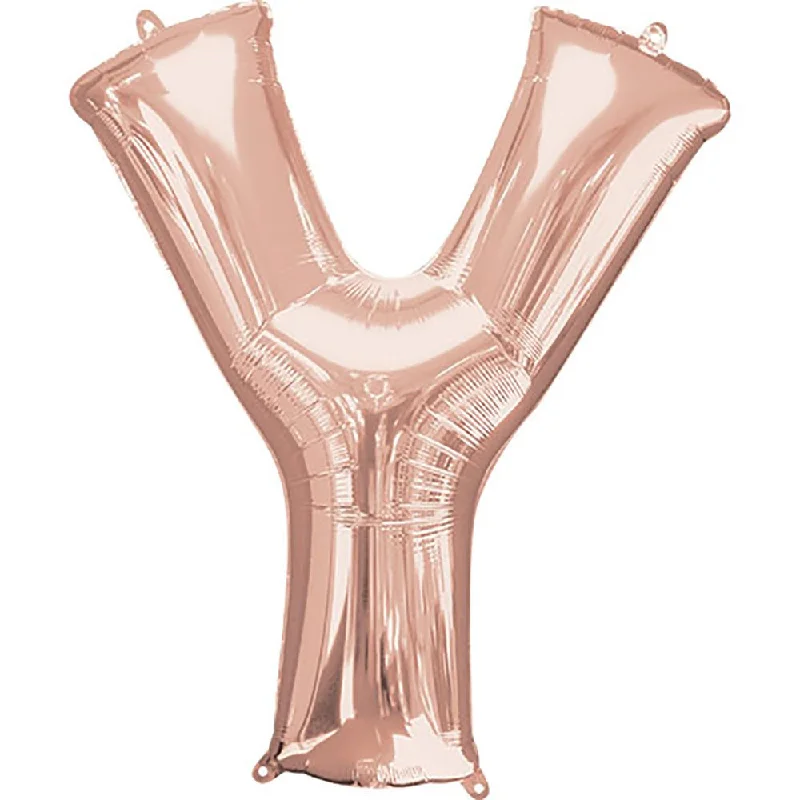Comfortable and simple 34 inch LETTER Y - ANAGRAM - ROSE GOLD