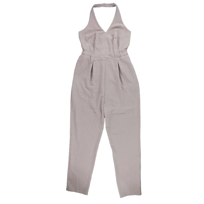 Minimal Classic bar III Womens Halter Jumpsuit, Grey, Large