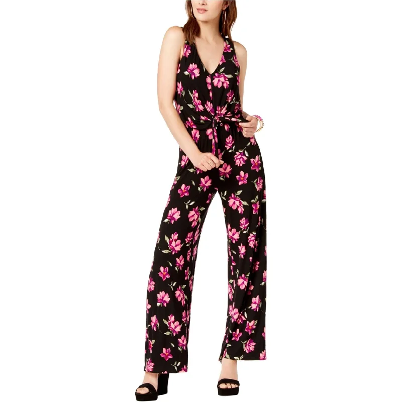 Comfortable down I-N-C Womens Tie Front Jumpsuit, Black, X-Large