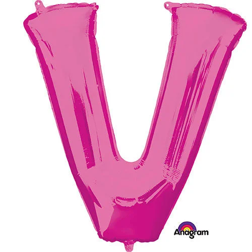 Alice style 34 inch LETTER V - ANAGRAM - PINK