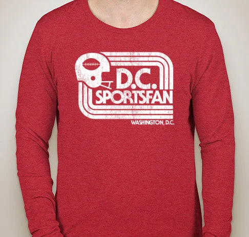 Easygoing Style Vintage Red DCSportsFan Long Sleeve Tri-Blend
