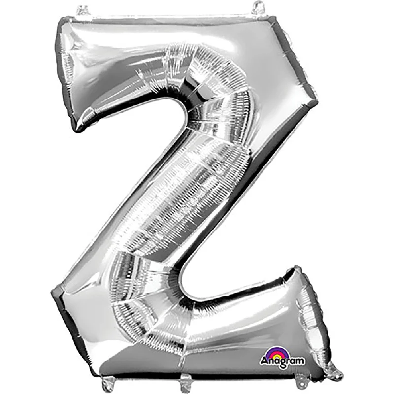 Hooded design 34 inch LETTER Z - ANAGRAM - SILVER