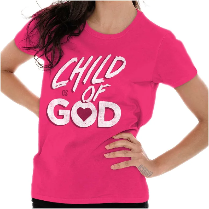Fashionable And Fashionable Child Of God Ladies T Shirt