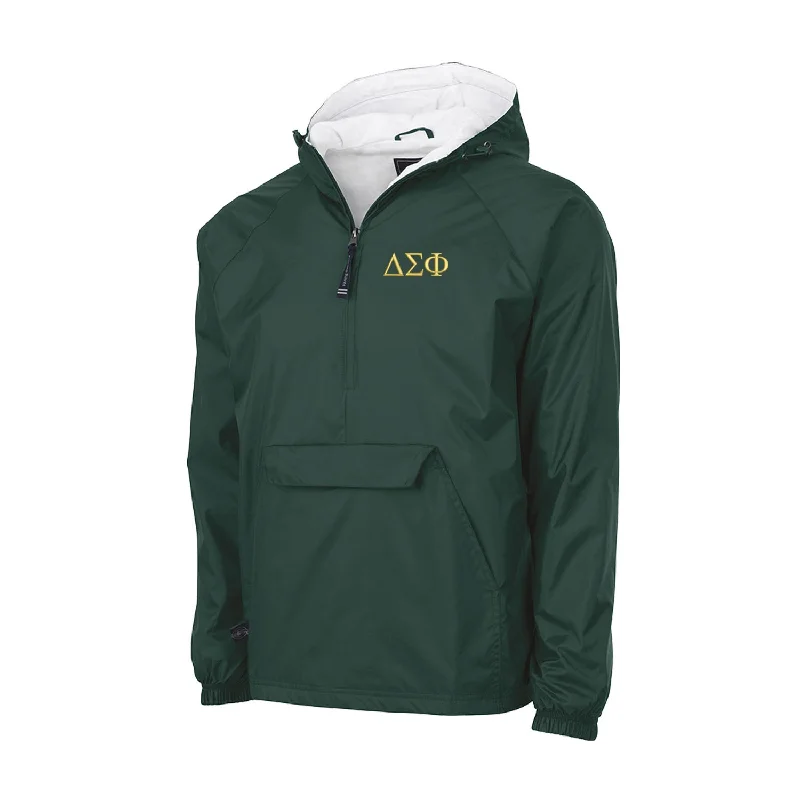 Everyday Comfort Delta Sigma Phi Flannel Lined Windbreaker - Letters
