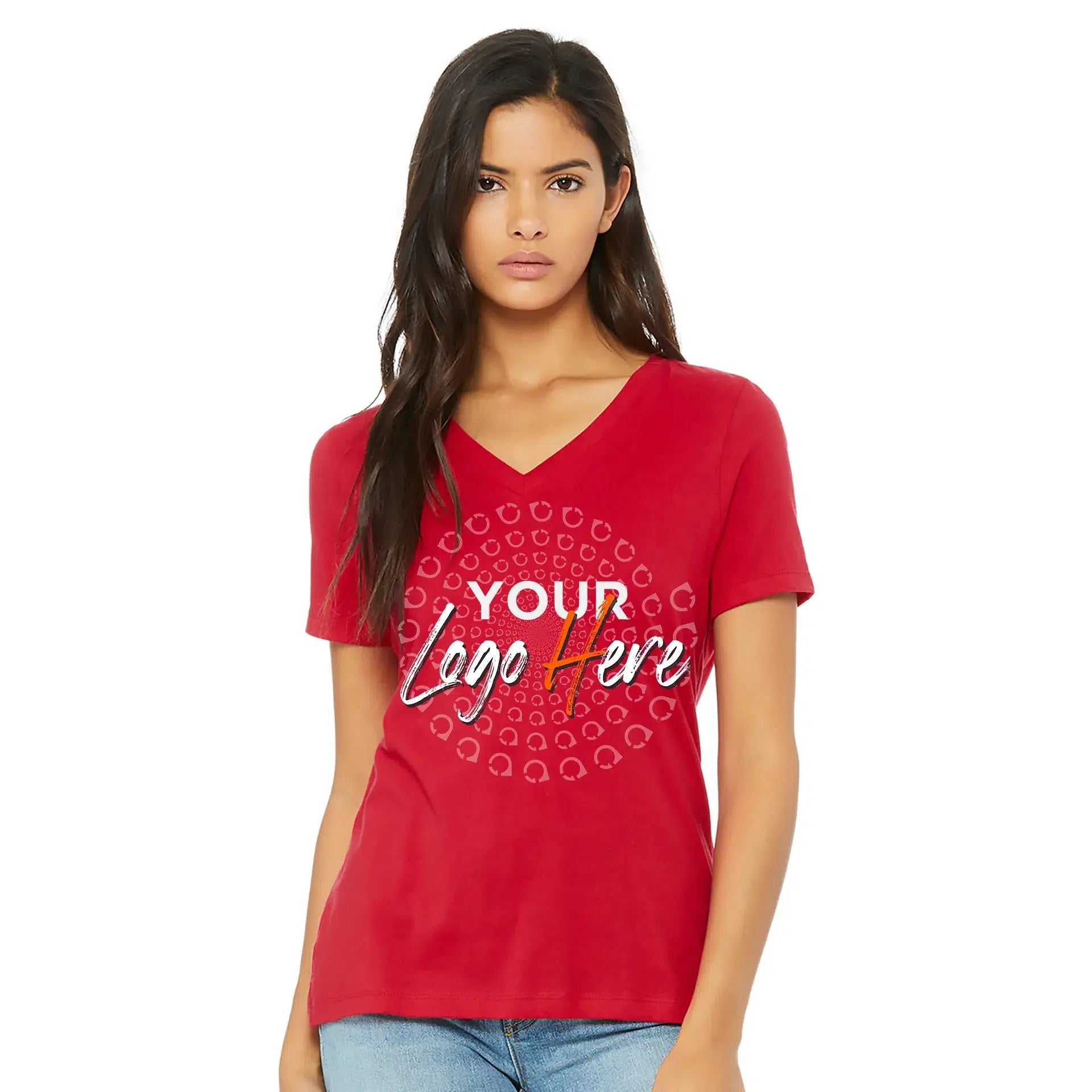 Sports And Leisure Custom Women’s V-Neck T-Shirt - Bella+Canvas 6405