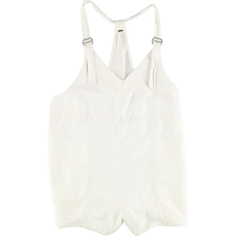 Chic Relaxation Free People Womens Blend Romper Jumpsuit, White, Medium