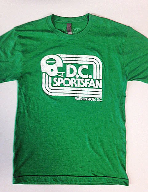 Relaxed Fit Vintage Green DCSportsFan Tri-Blend Tee