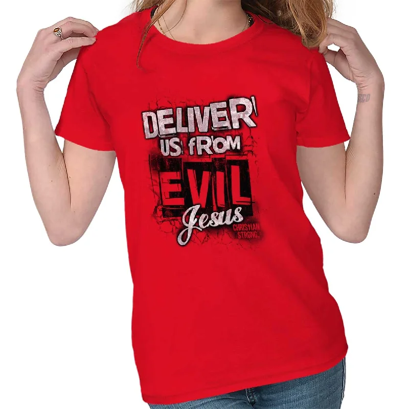 Body Design Deliver Us from Evil Ladies T Shirt