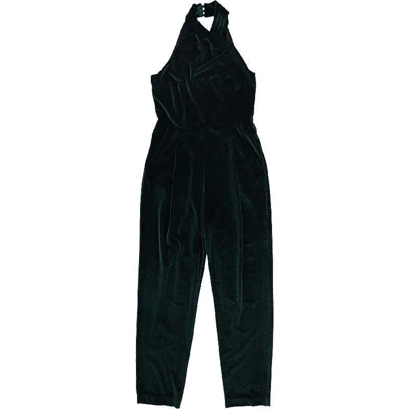 Easygoing Fashion Rachel Roy Womens Velvet Jumpsuit, Green, Medium